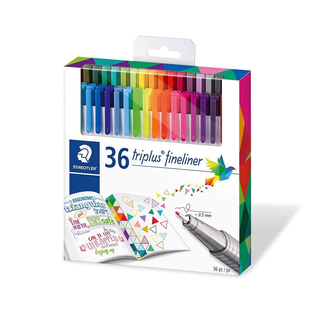 Staedtler Johanna Basford Triplus Fineliner Pens Pack of 36