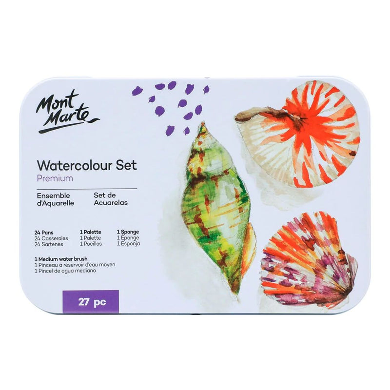 Mont Marte Watercolor Cakes Set of 27 - 81462