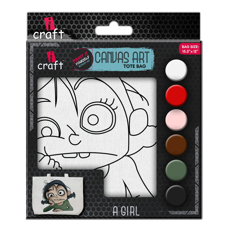 iCraft Canvas Tote Bag-A Girl