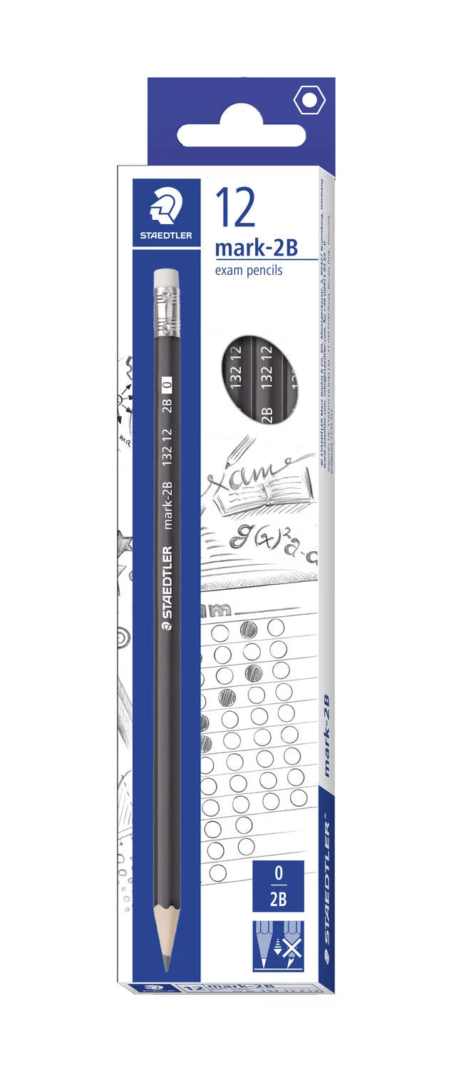 STAEDTLER MARK EXAM PENCILS 2B - 132 12 C12