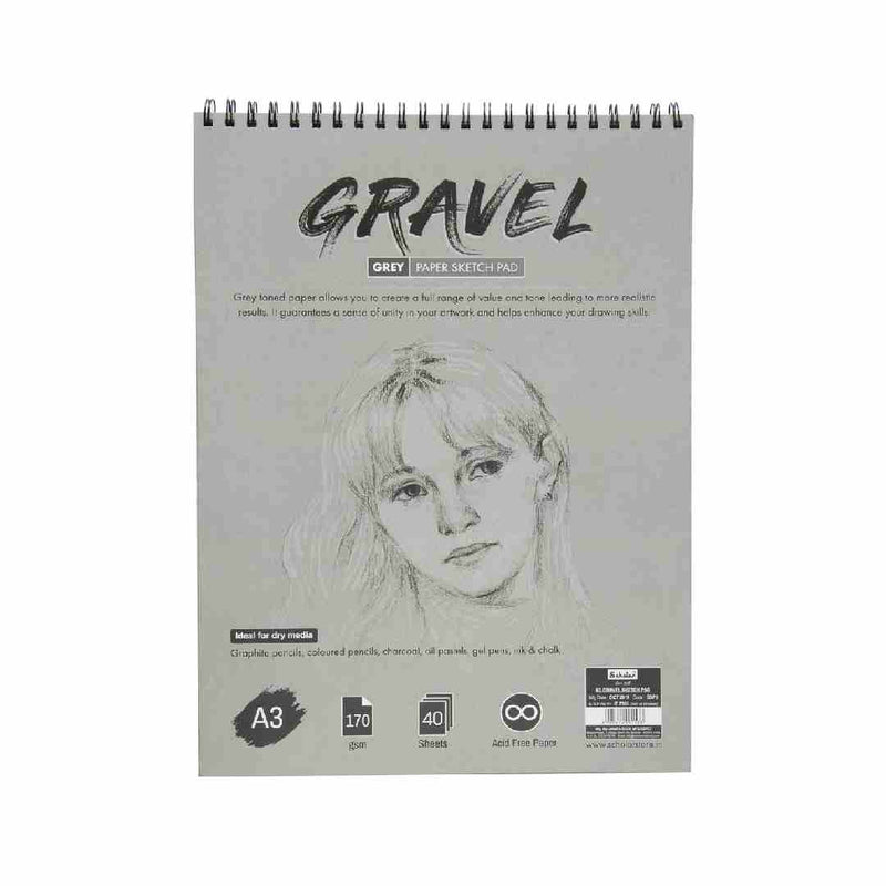 Scholar A3 Gravel Sketch Pad 40 Sheets 170 Gsm (GSP3)