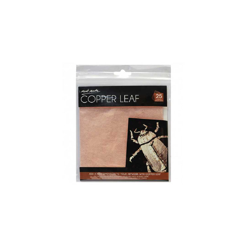 Mont Marte Imitation Leaf 14X14Cm- Copper 25 Sheets