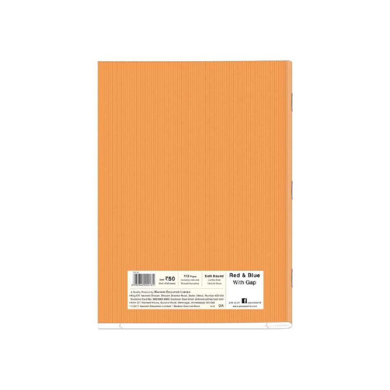 Navneet Dy Notebook Red & Blue With Gap 172 Pages - 23166