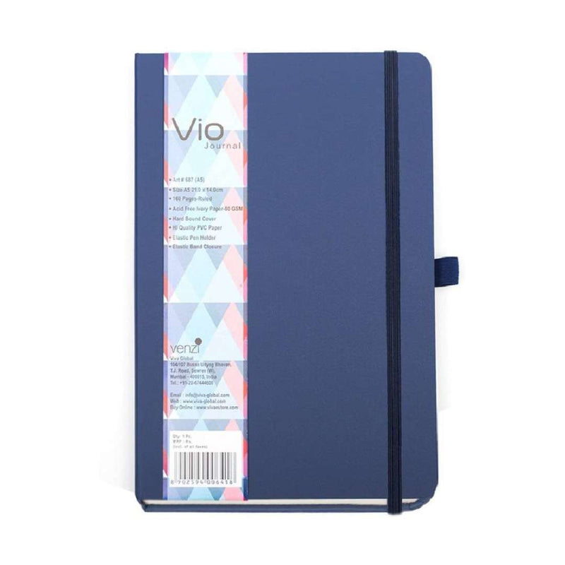 Viva Global Viva Vio Journal Notebook 160 Pages -(Blue)