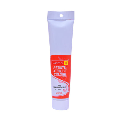 Camel Artist Acrylic Colour 120 Ml Vermilion Hue - Skyblue Stationery Mart