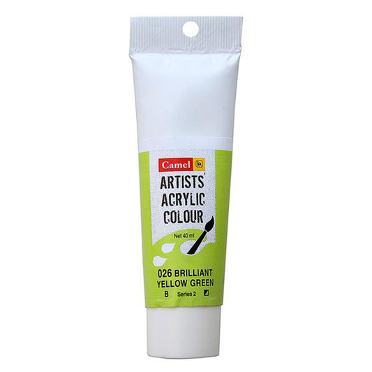 Camel Artist Acrylic Colour 40 Ml Brillaint Yellow Green - Skyblue Stationery Mart