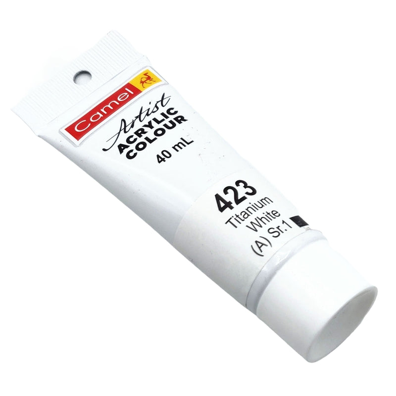 Camel Artist Acrylic Colour Tubes 40 Ml Titanium White