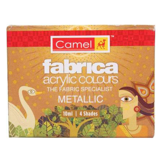 Camlin Fabrica Acrylic Metallic Colours - 10ml Each, 4 Shades