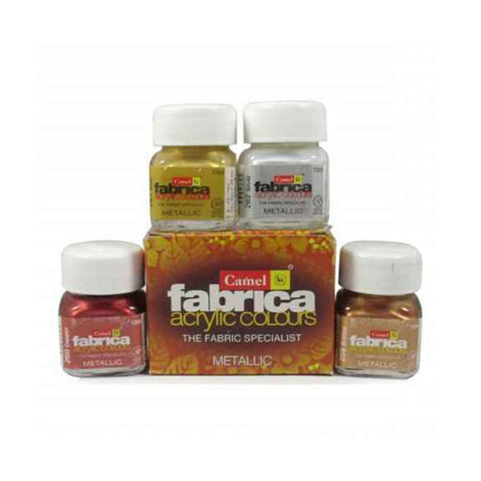 Camlin Fabrica Acrylic Metallic Colours - 10ml Each, 4 Shades