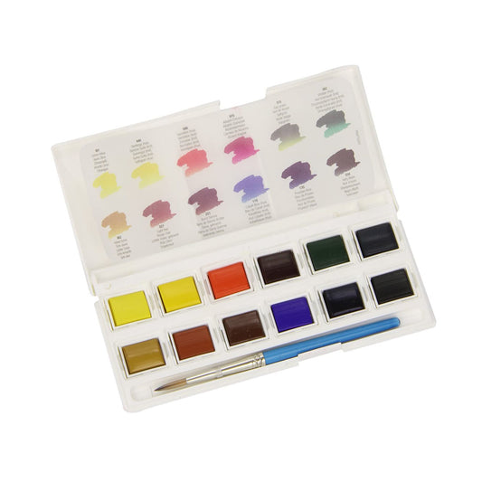 Daler Rowney Aquafine Watercolour Pocket Set - 12 Half Pen