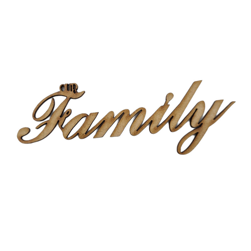 I Craft Family Wooden Embellishment - We005